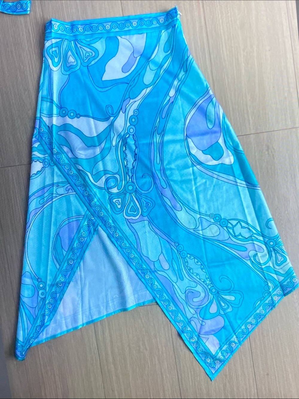 Emilio Pucci Aqua-Turquoise Silk Backless Halter Dress - Picture 3 of 8